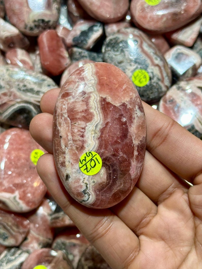 AAA Rhodochrosite Palmstone #1