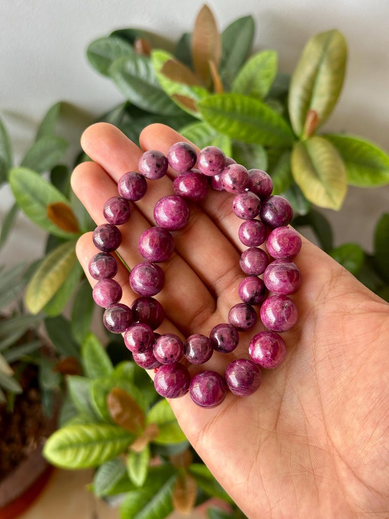 African Ruby Beaded Bracelet