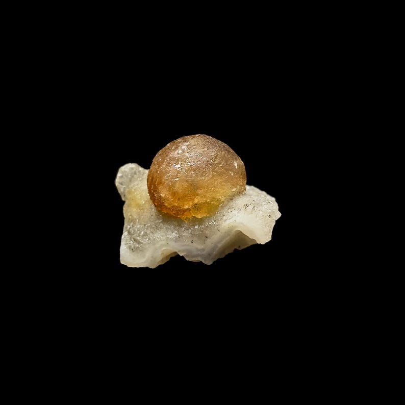 Botryoidal Yellow Fluorite on Quartz #2