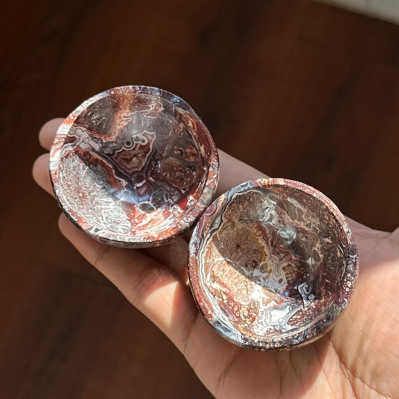 Crazy Lace Agate Trinket Dish