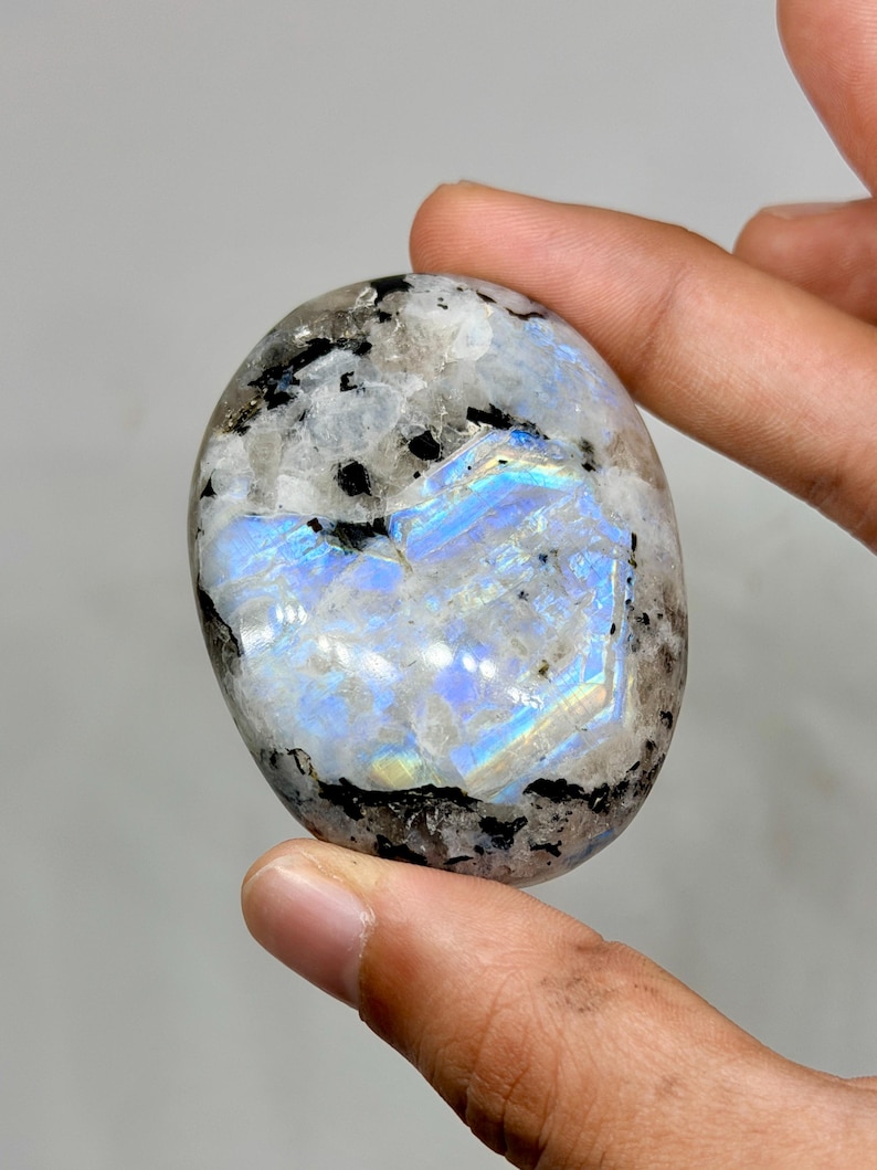 Rainbow Moonstone Palmstone #2