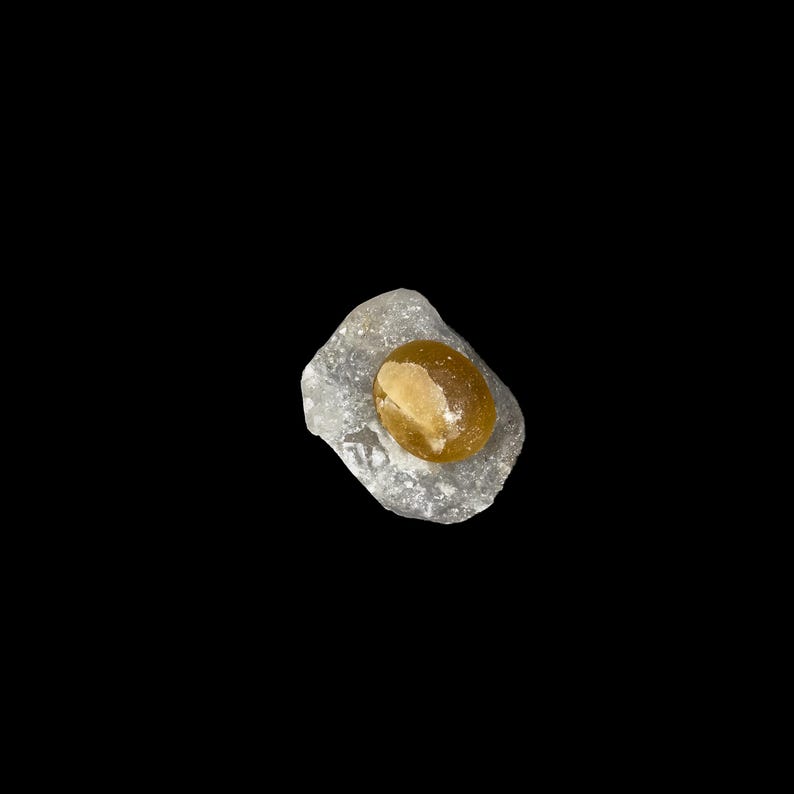 Yellow Botryoidal Fluorite on Quartz