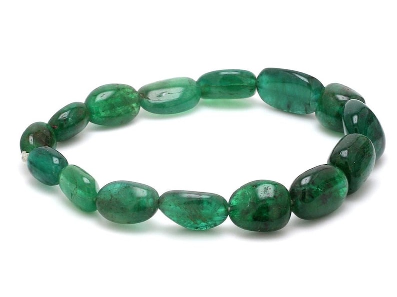 Raw Zambian Emerald Bracelet