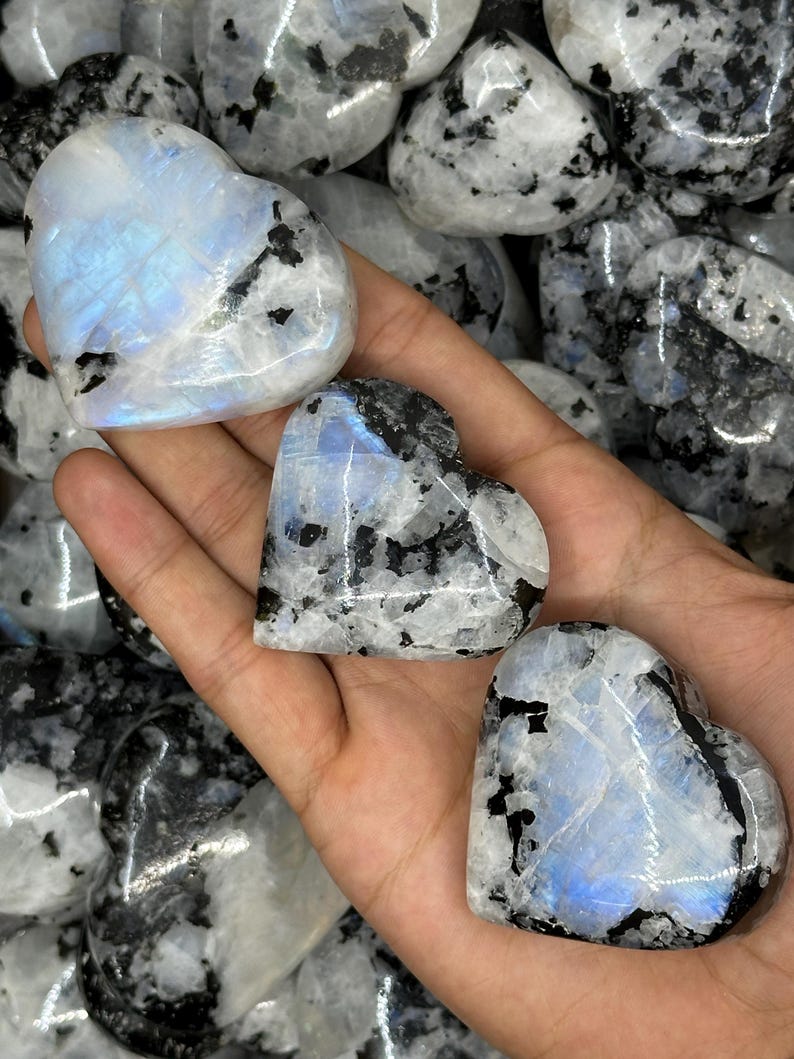 Rainbow Moonstone Heart #2