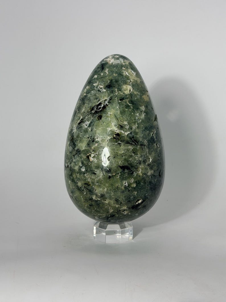 XL Prehnite Egg Sculpture