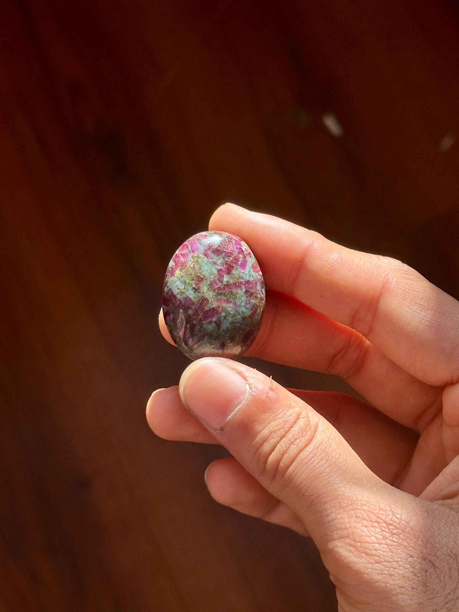 Deep Red Ruby Corundum Cabochon