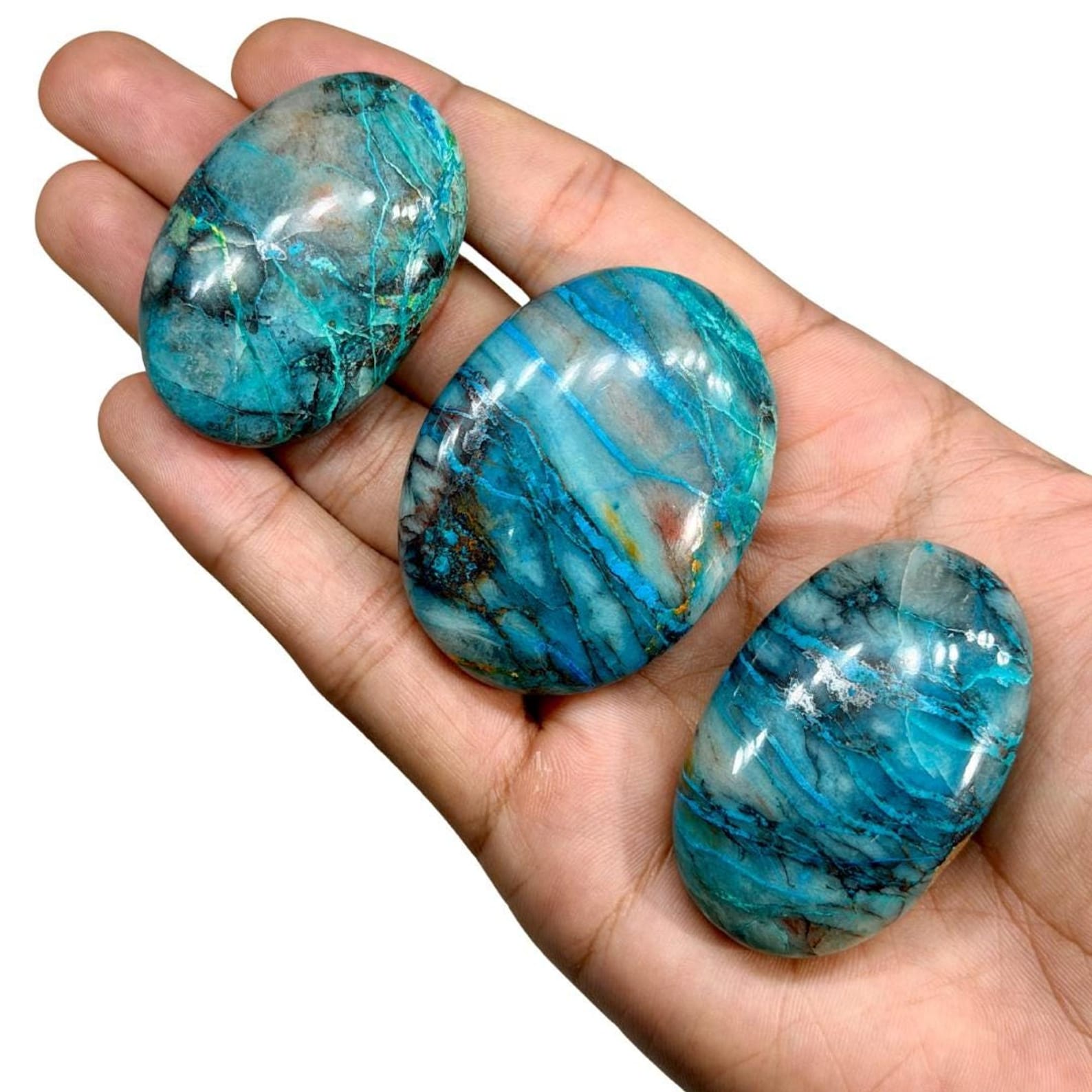 Azurite Shattuckite Palmstones