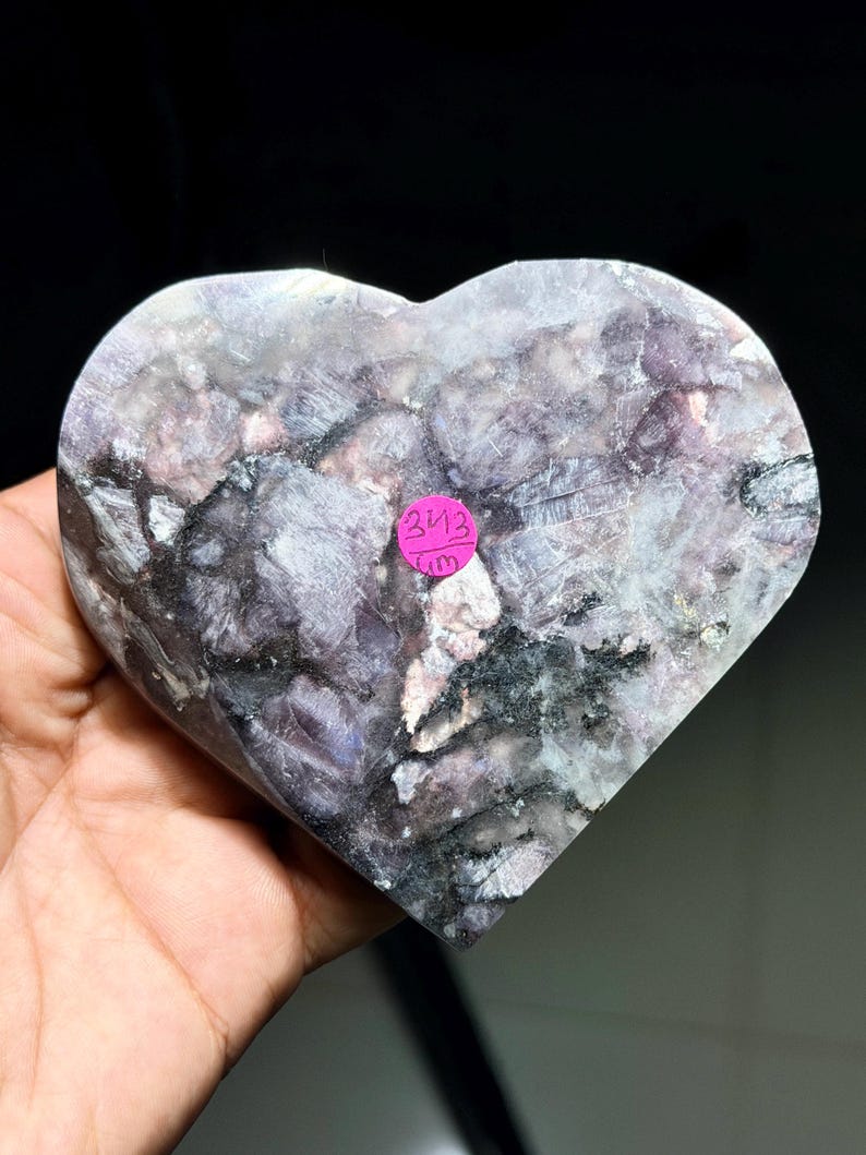XL Gem Lepidolite Heart