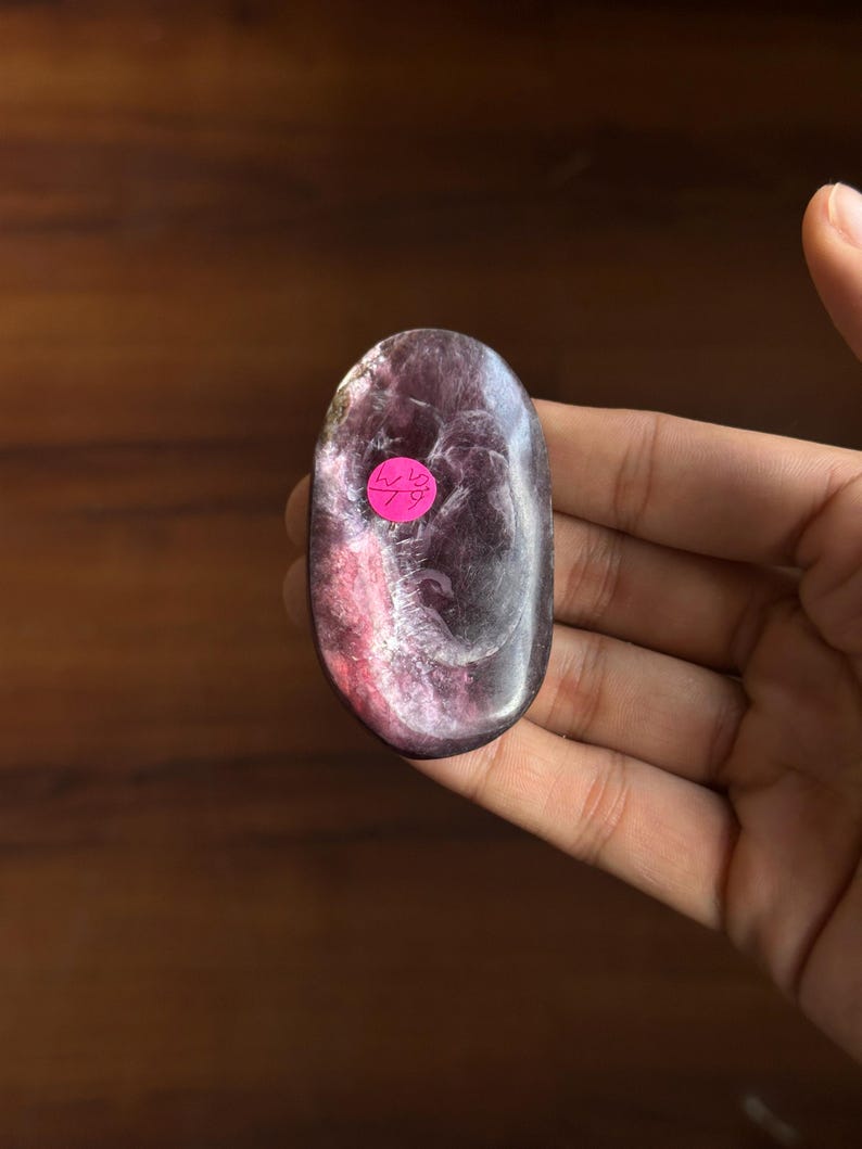 Polished Lepidolite Palmstones