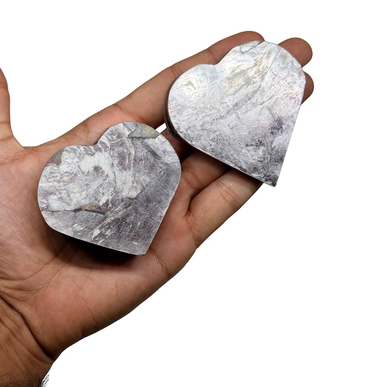 Gem Lepidolite Heart