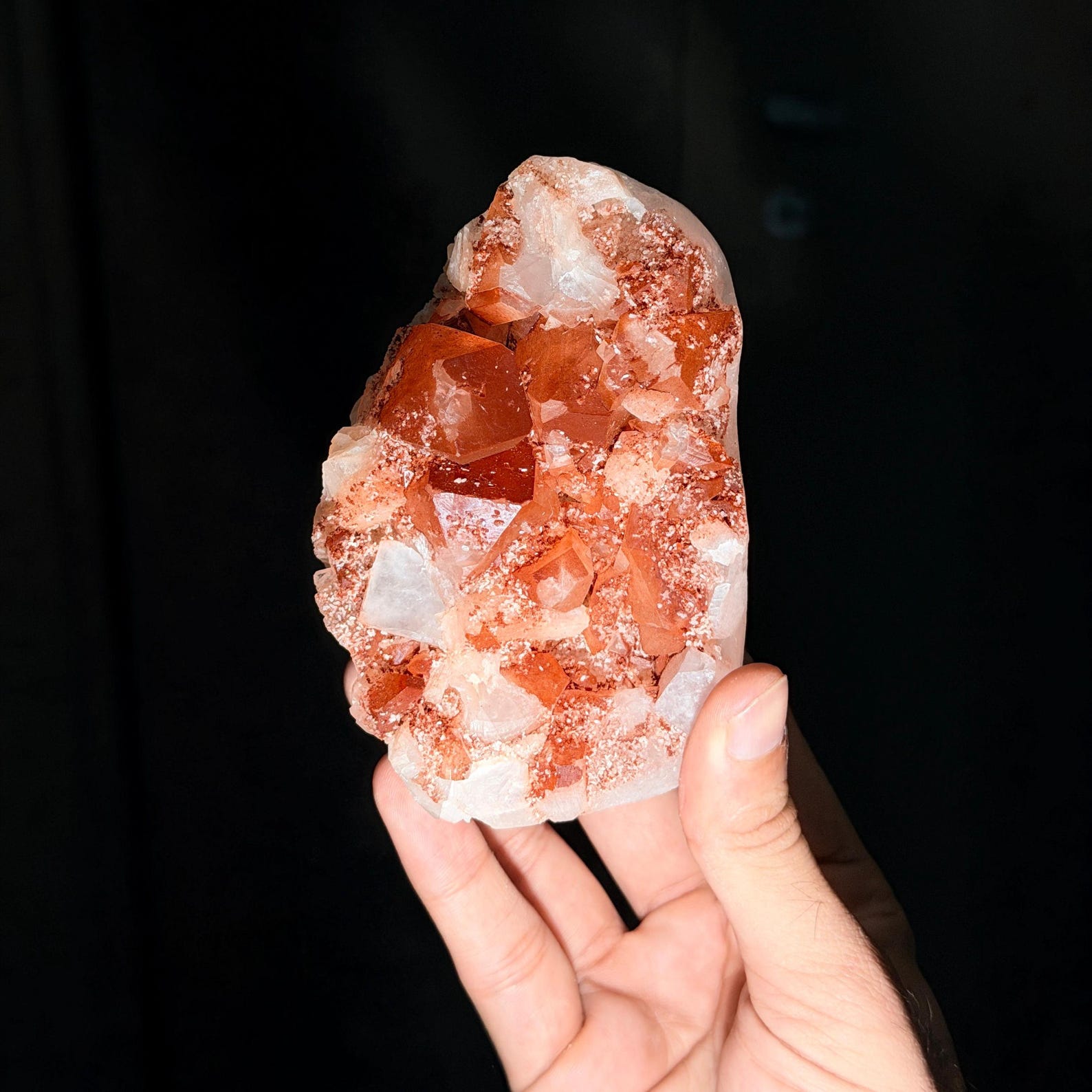 /4 Red Heulandite Gothic Heart