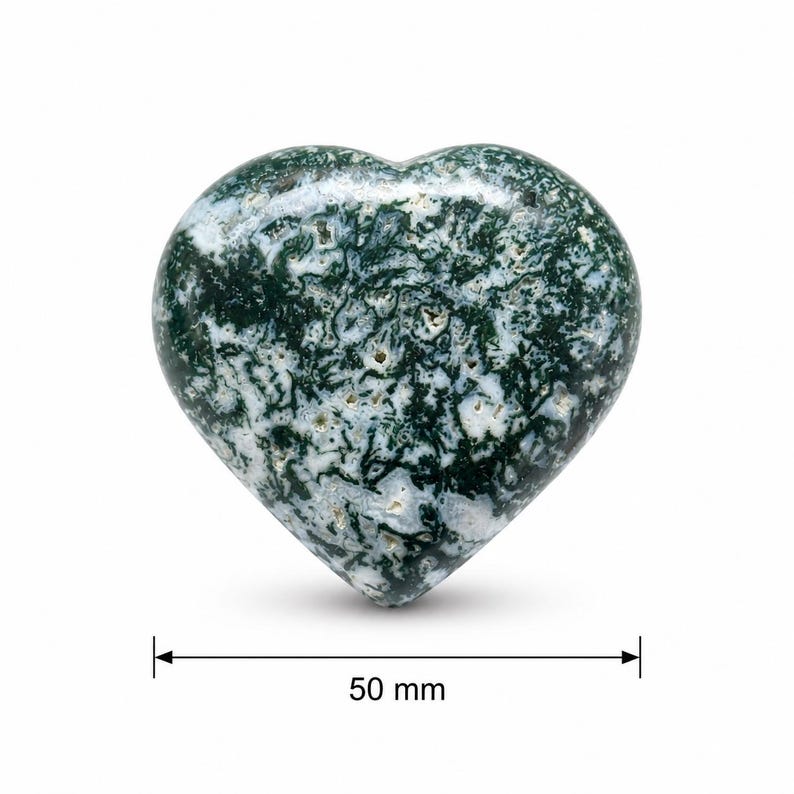 Moss Agate Heart